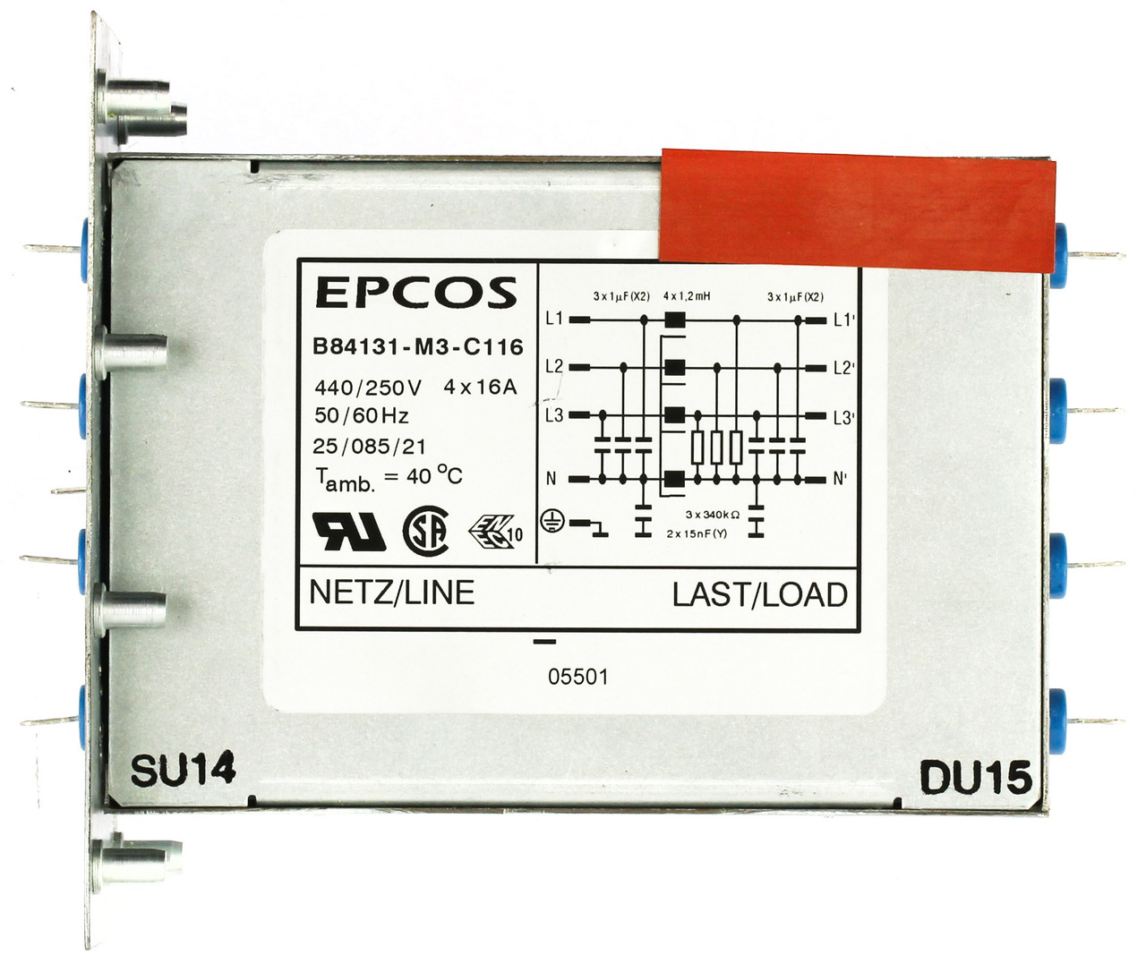 Siemens B84131-M3-C116 Power Line Noise Filter
