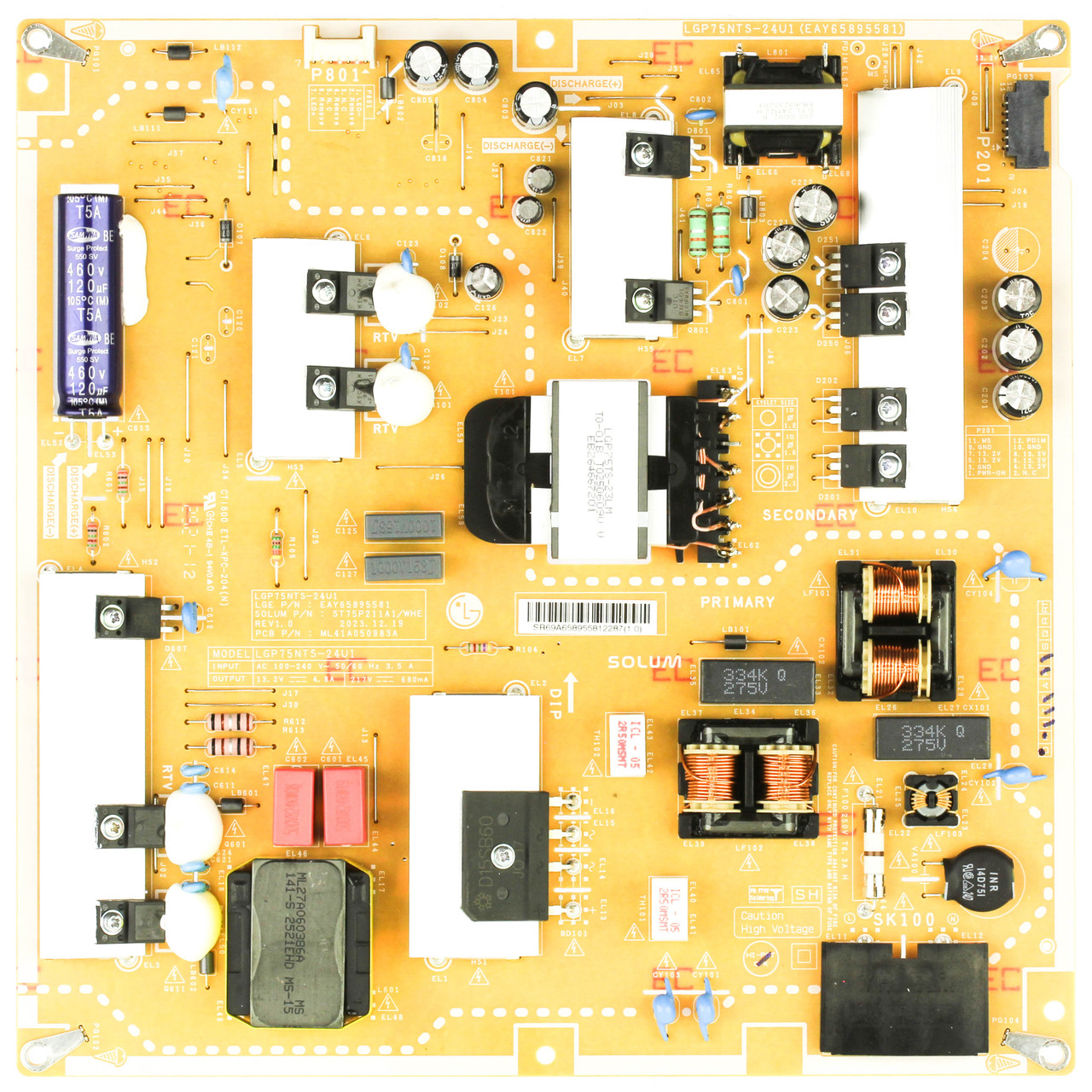 LG EAY65895581 Power Supply Board for 75UA7000PUB