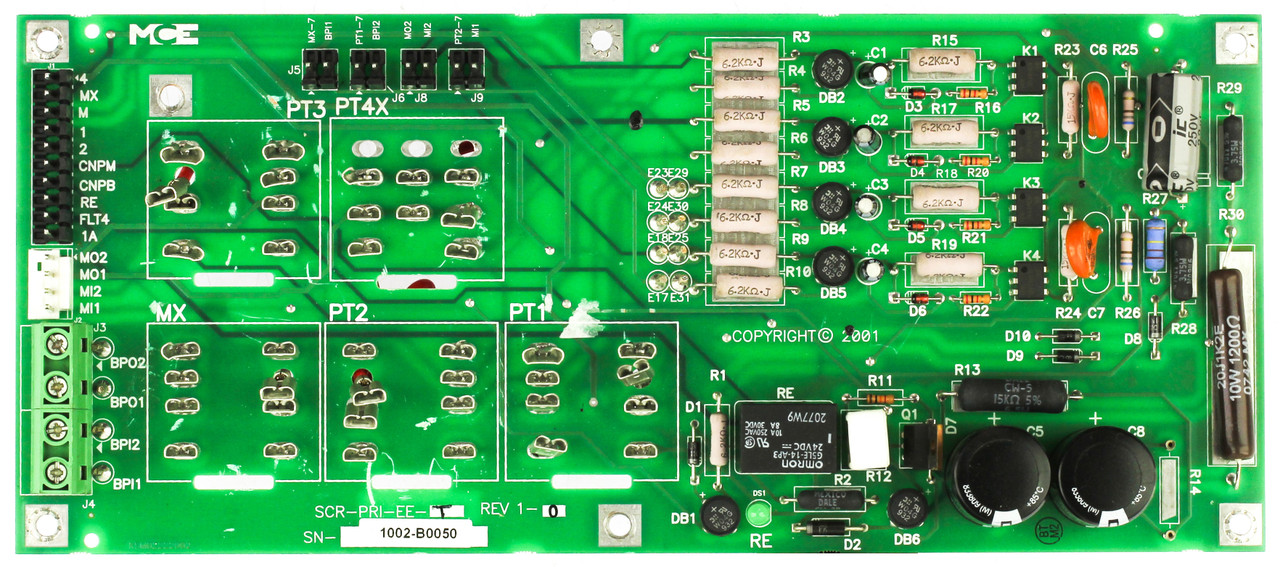 MCE SCR-PRI-EE-T Elevator Relay Control Board