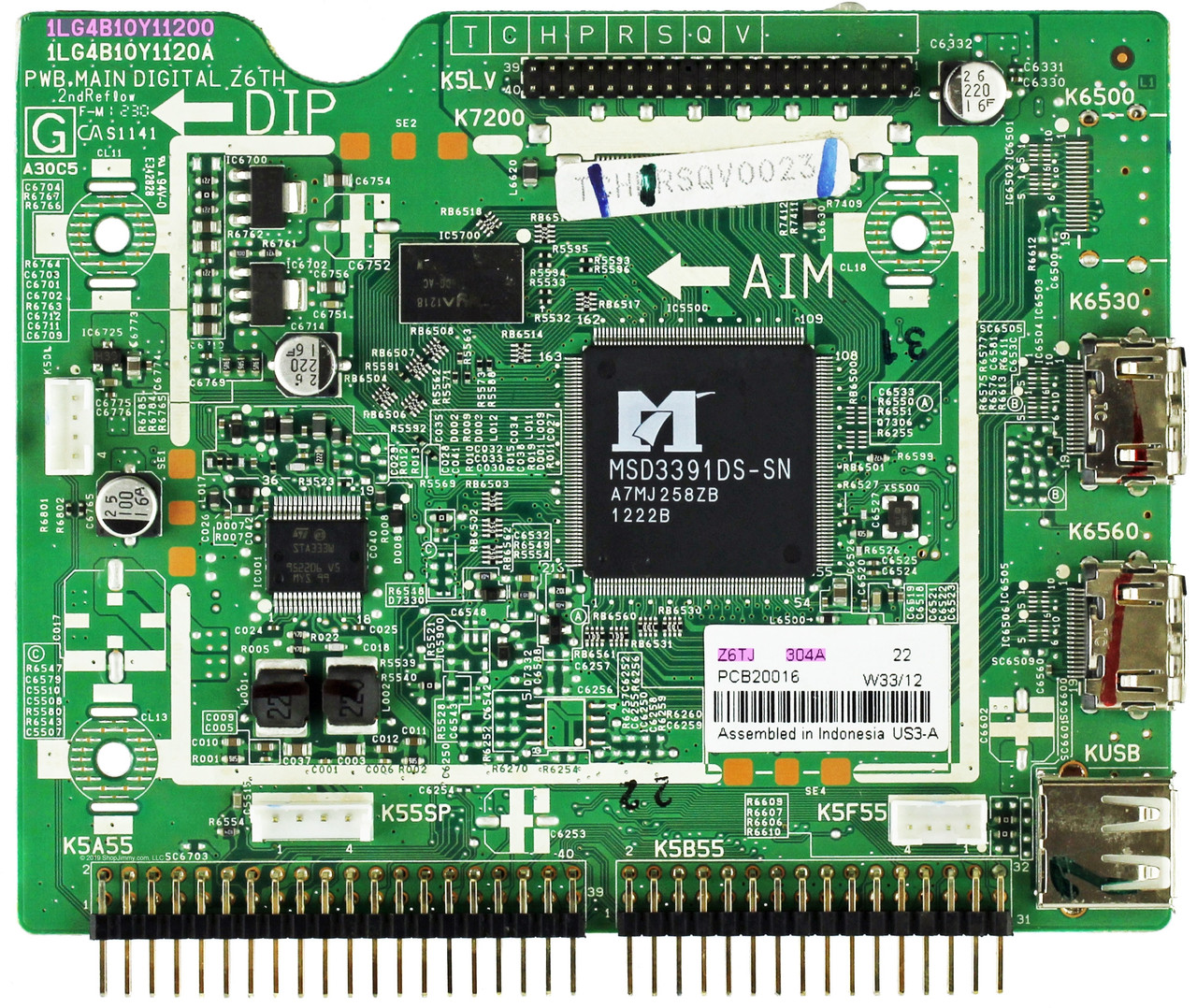 Sanyo 1LG4B10Y11200 Z6TJ 304A Digital Main Board for DP39842