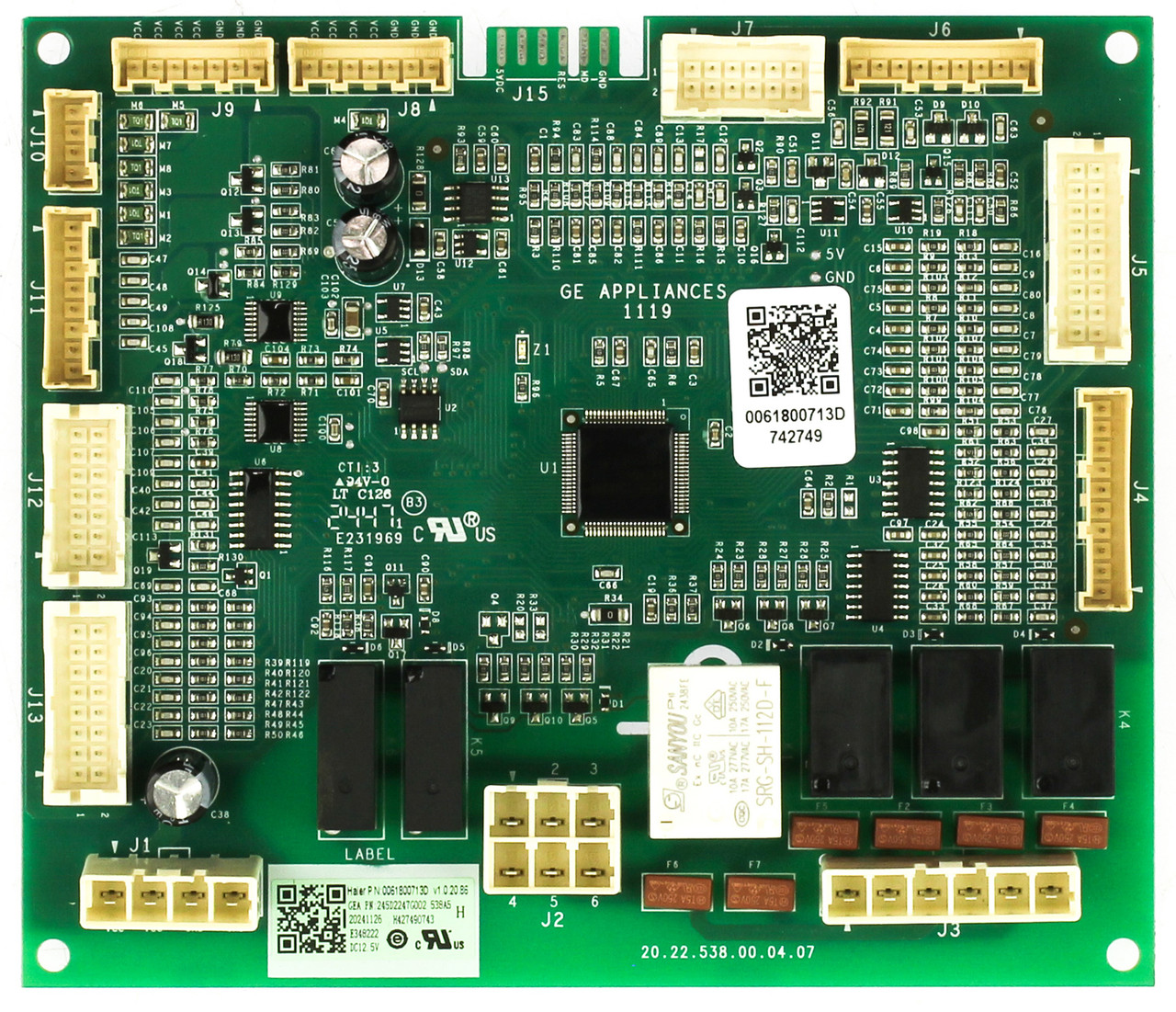 GE Refrigerator WR55X48345 245D2247G002 0061800713 Main Control Board