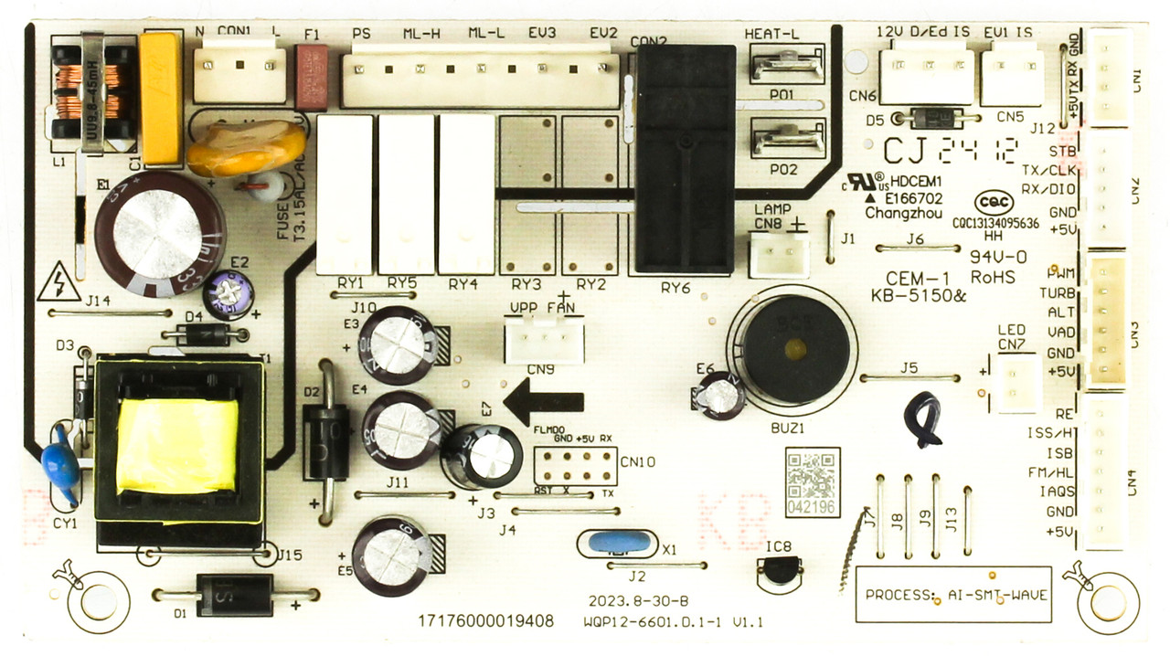 Midea Dishwasher 17176000019408 Control Board
