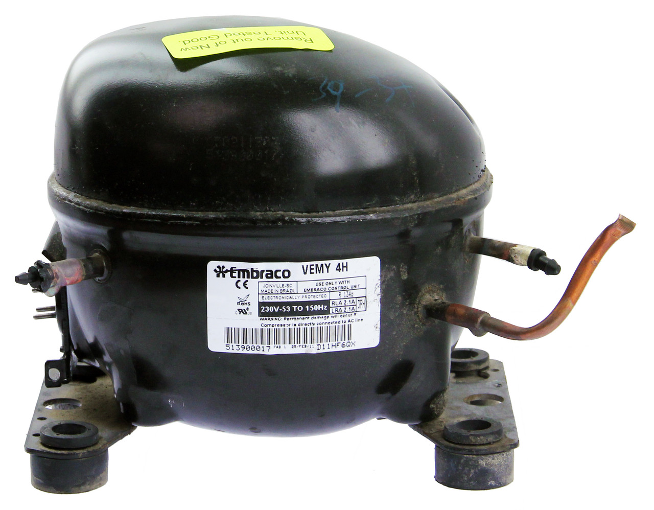 Embraco True Refrigerator 807175 VEMY 4H Compressor