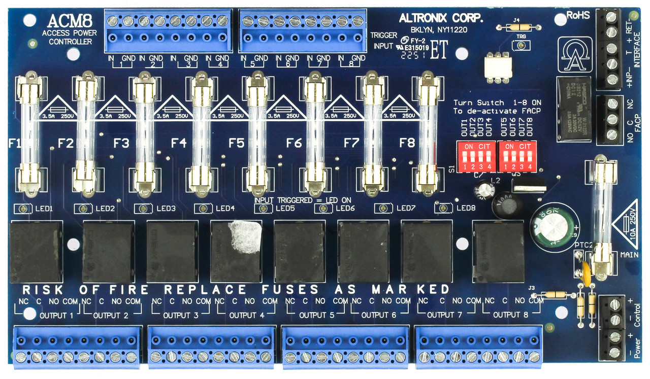 Altronix ACM8-E27Y22 Access Power Controller