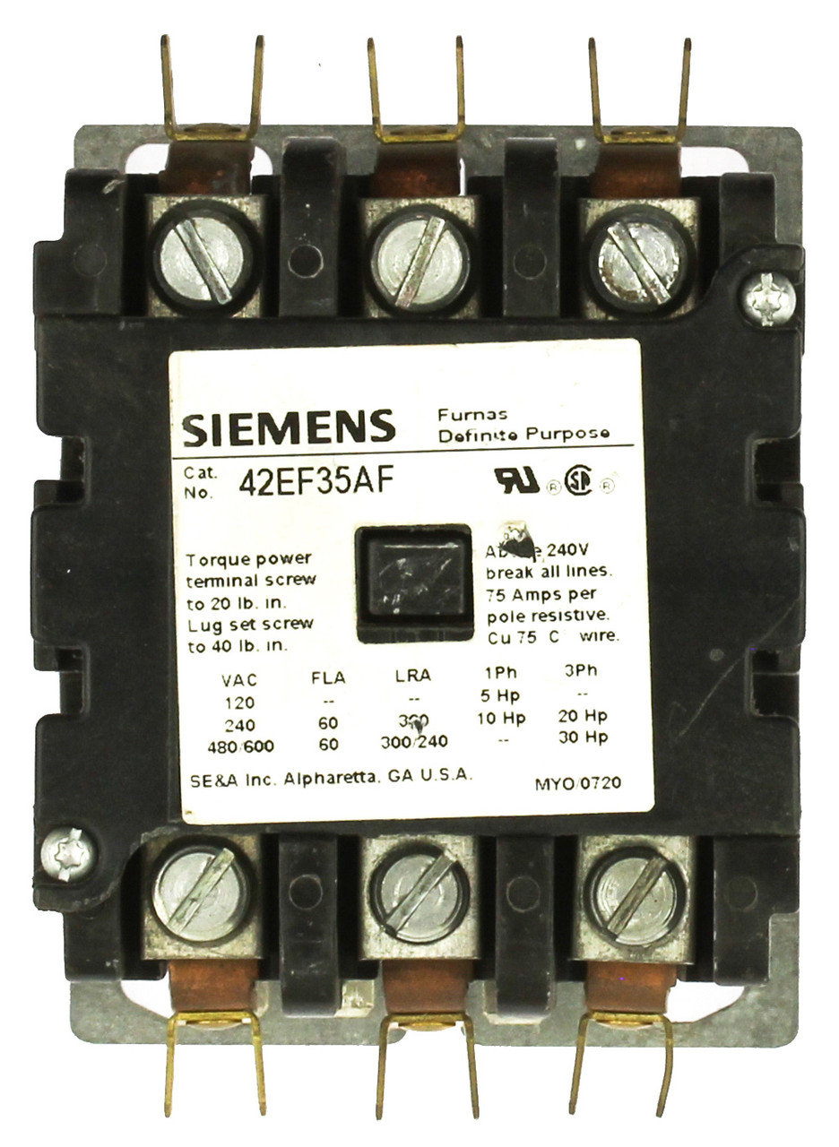 Siemens 42EF35AF Definite Purpose Contactor