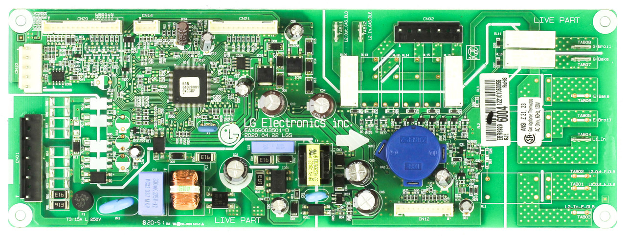 LG EBR89296004 Range/Oven Main Power Control Board 