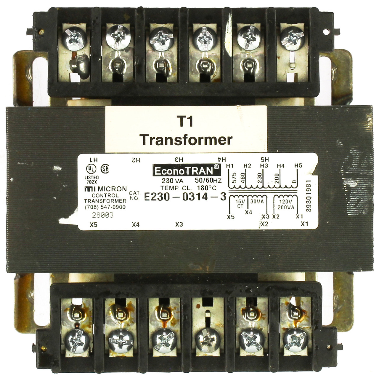 Micron E230-0314-3 Control Transformer