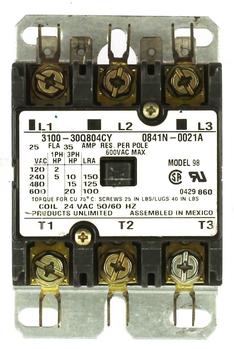 Tyco Products 3100-30Q804CY Contactor