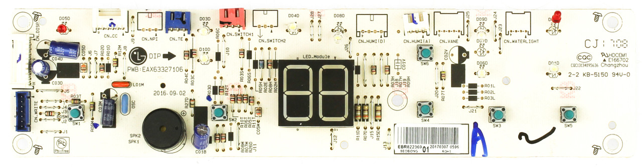 LG Air Conditioner EBR82236901 Display Board