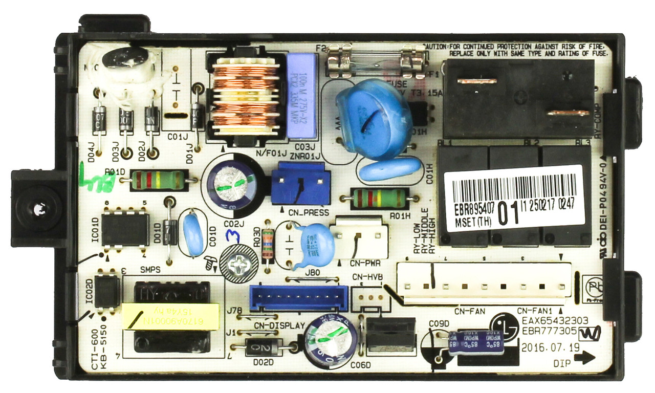 LG Air Conditioner EBR89540701 Main Control  Board
