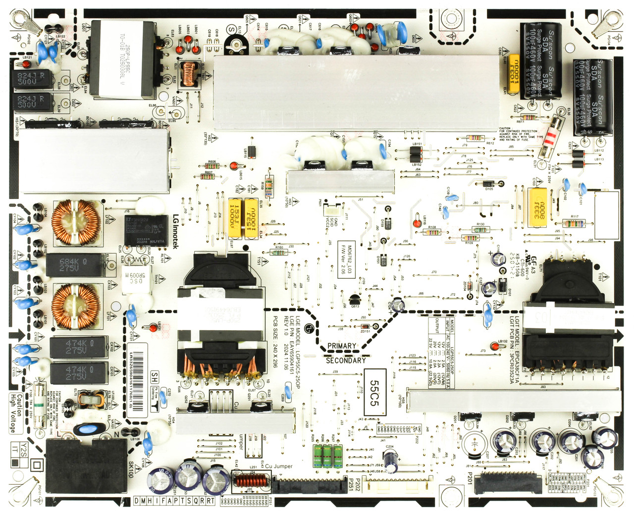 LG EAY65904161 Power Supply Board OLED55C5AUA