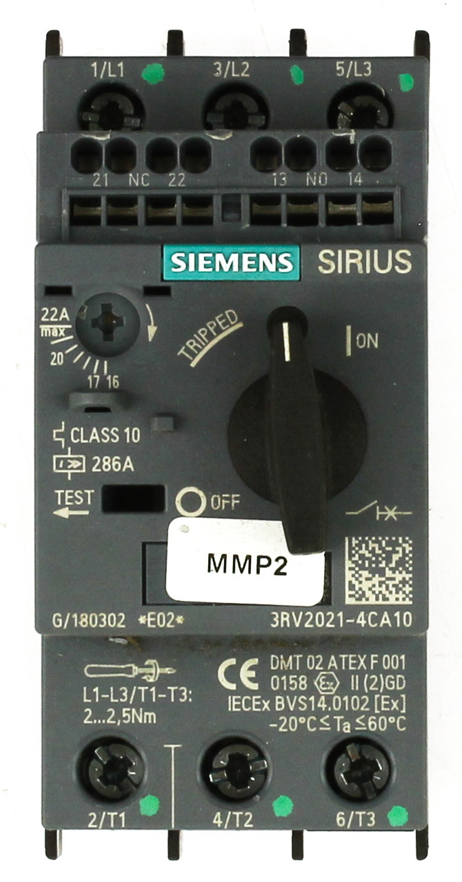 Siemens 3RV2021-4CA10 Circuit Breaker