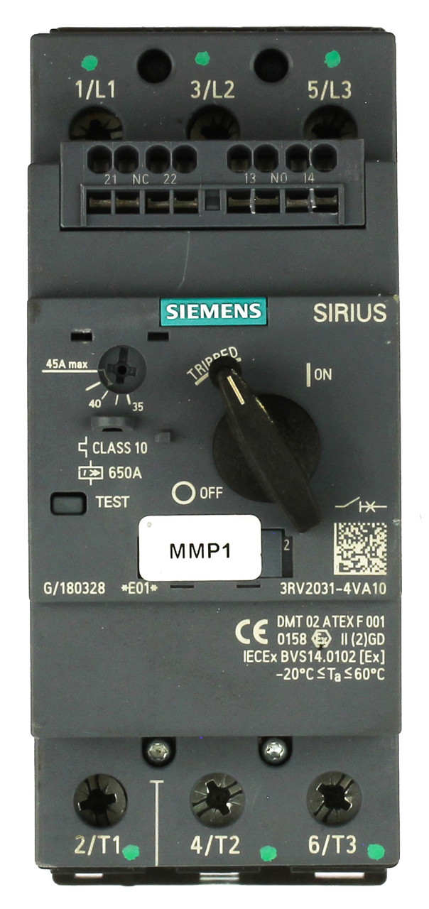 Siemens 3RV2031-4VA10 Circuit Breaker