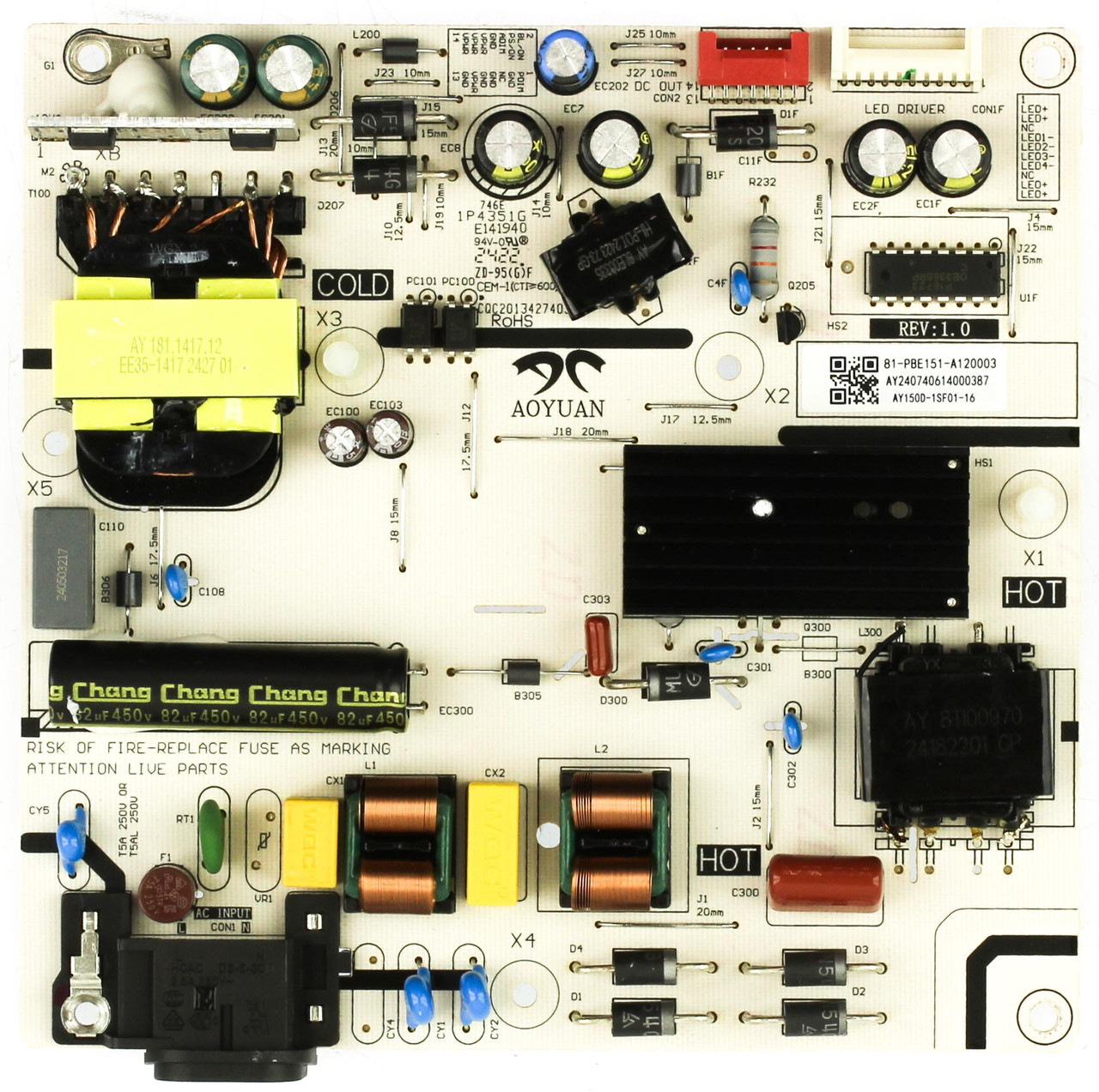 Storm TV AY150D-1SF01-16 Power Supply Board