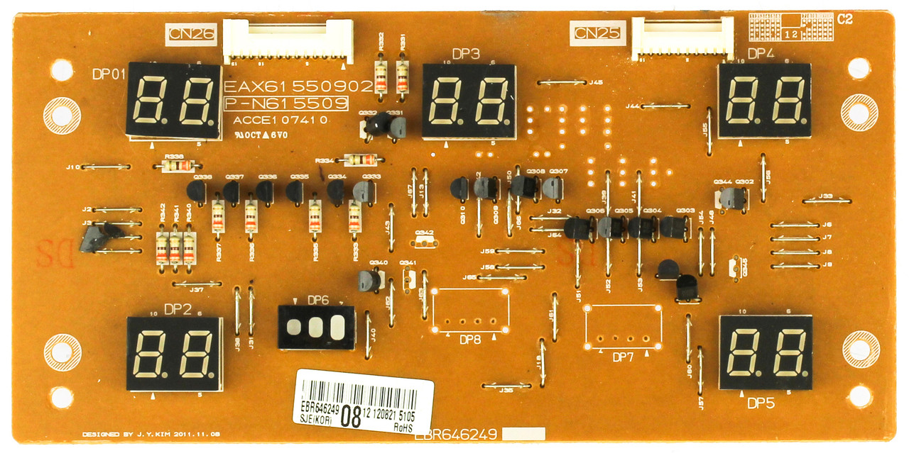 LG Range EBR64624908 Display Control Board