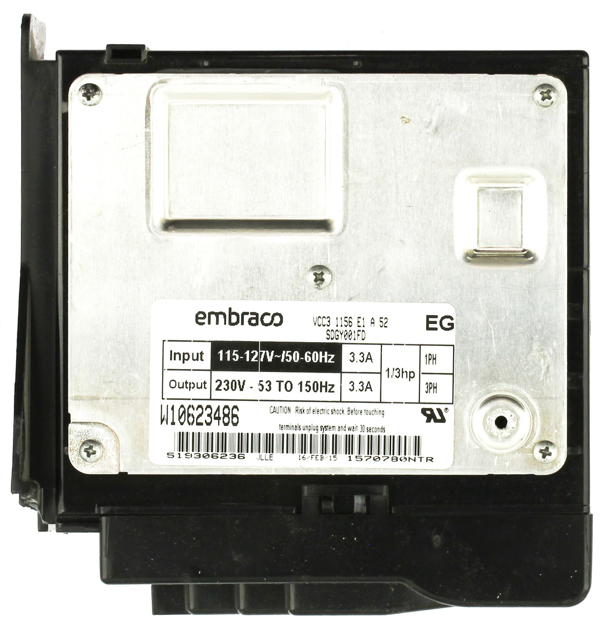 Whirlpool Embraco Refrigerator W10623486 Inverter Control Board