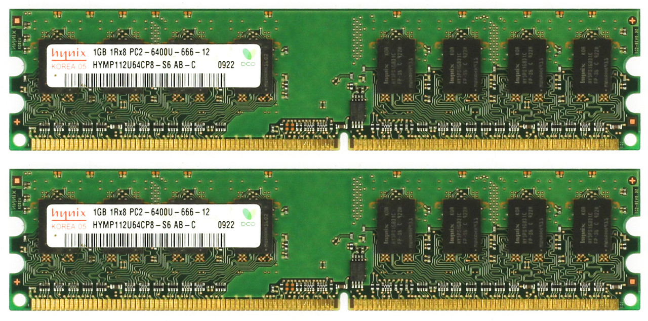 Hynix HYMP112U64CP8-S6 DDR2 Memory Module - 2 Pack