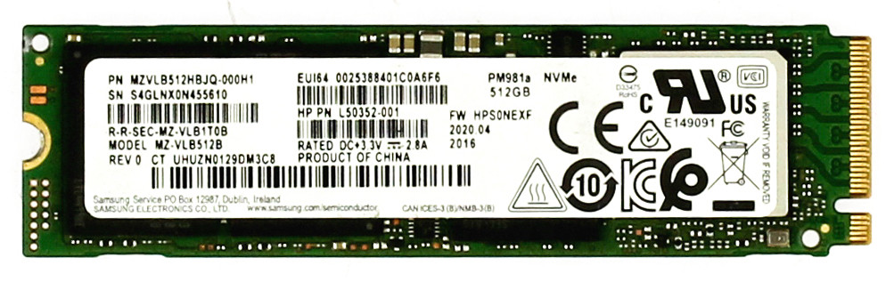 Samsung MZVLB512HBJQ-000H1 512GB Solid State Drive