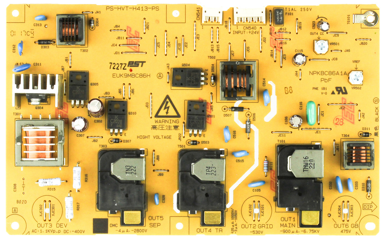 Toshiba PS-HVT-H413-PS Printer High Voltage Control Board