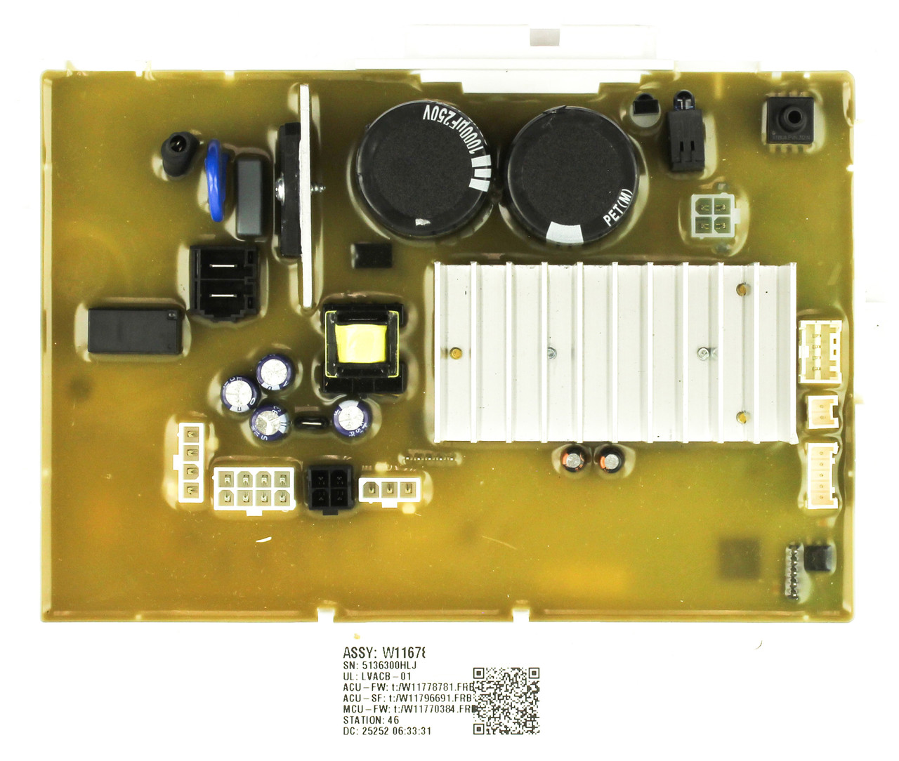 Whirlpool Washer W11678113 Main Control Board MTW720X