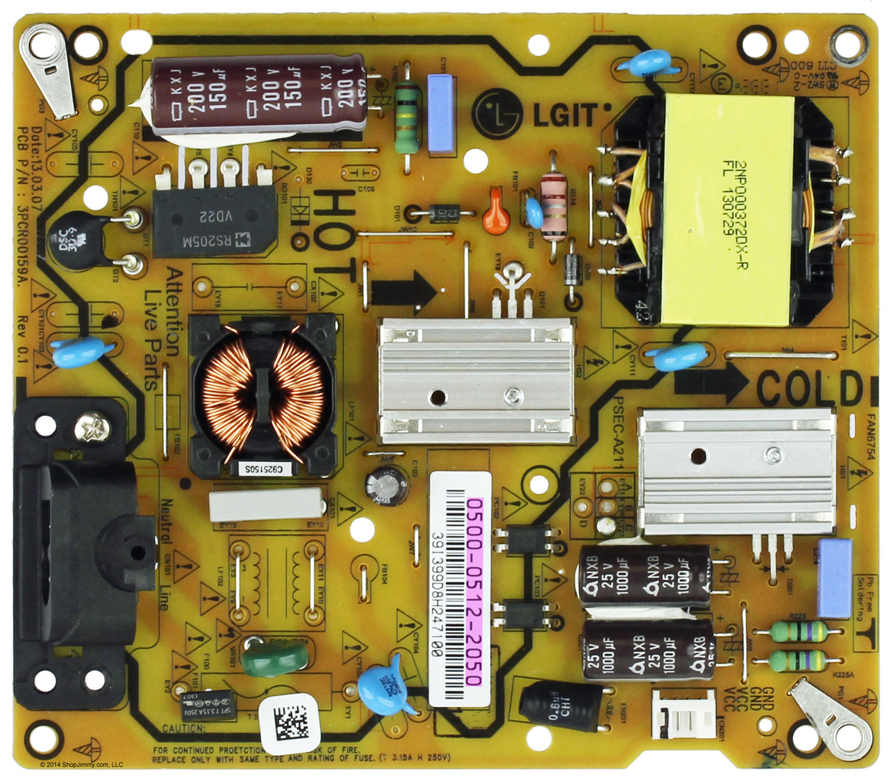 Vizio 0500-0512-2050 (3PCR00159A) Power Supply Unit