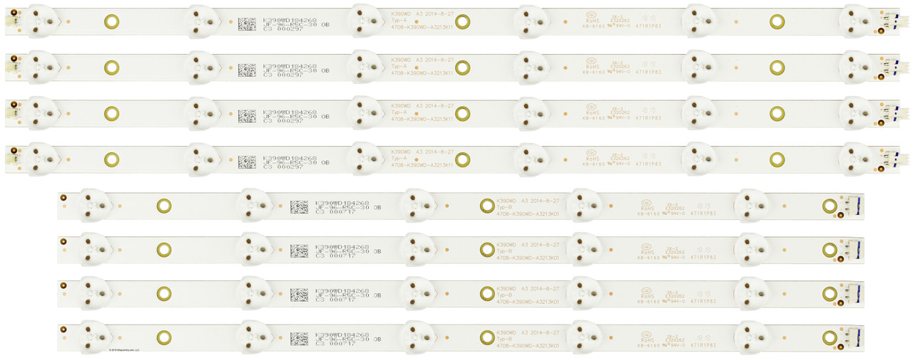 Furrion 708-K390WD-A3213K01/4708-K390WD-A3213K11 LED Backlight Strips (8)