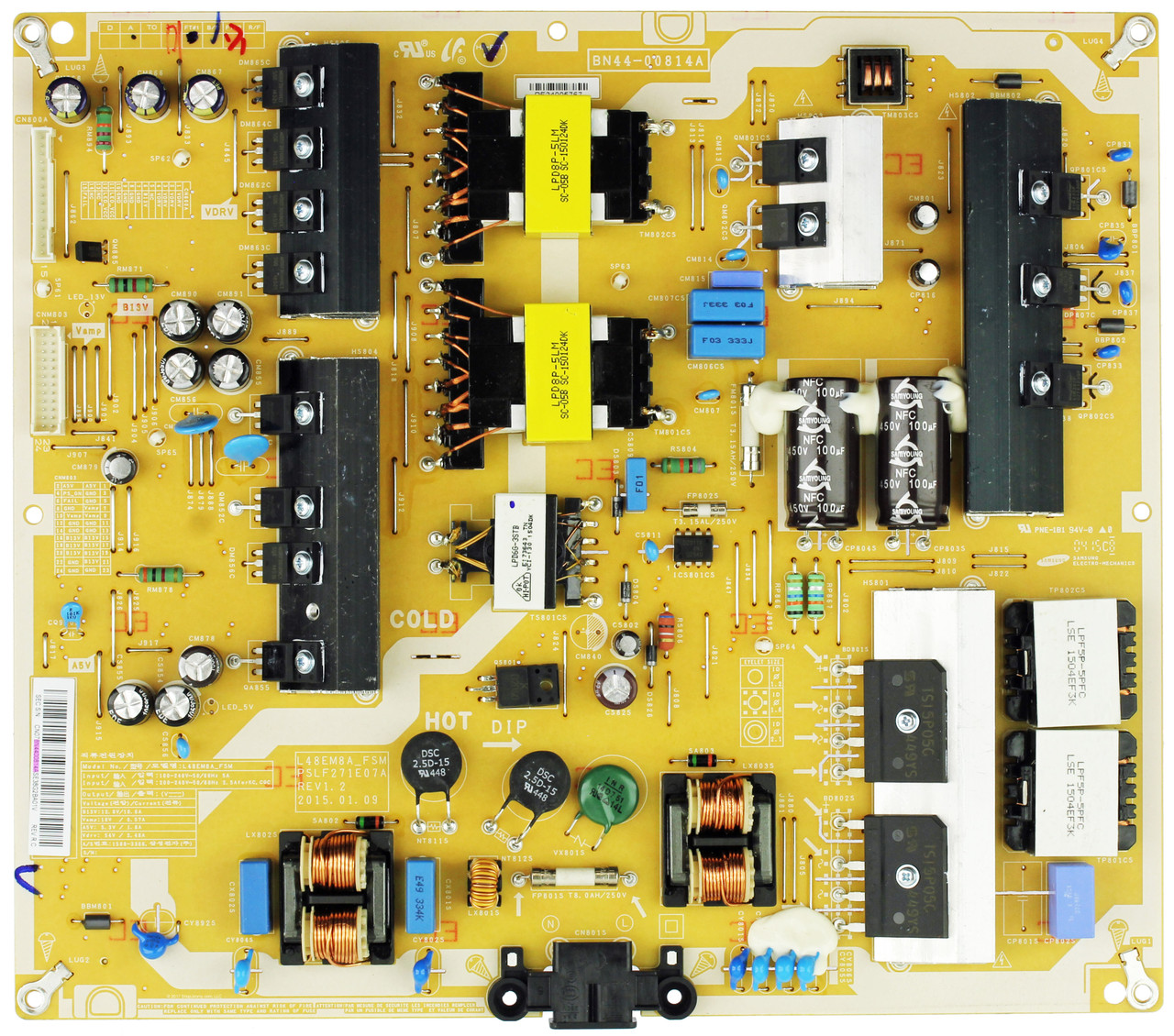 Samsung BN44-00814A Power Supply / LED Board