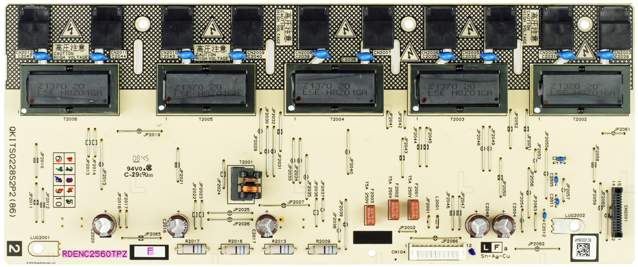 Sharp RDENC2560TPZF (QKITS0228S2P2) Backlight Inverter