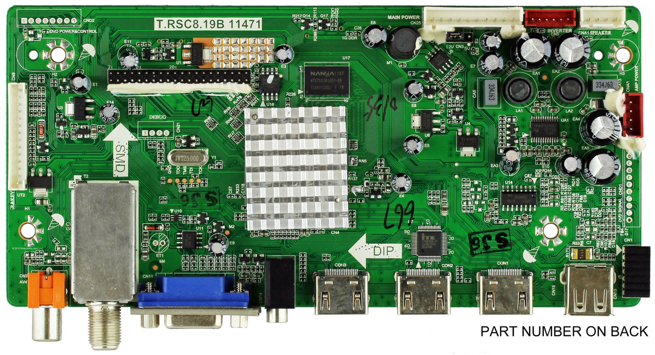 Element 1B2A0135 (T.RSC8.19B 11471) Main Board for ELDFW406