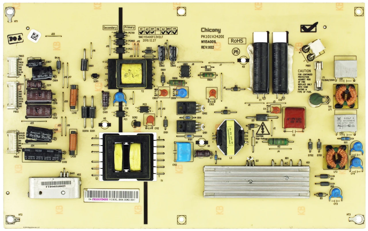 Toshiba 75025139 (PK101V2420I) Power Supply / LED Board