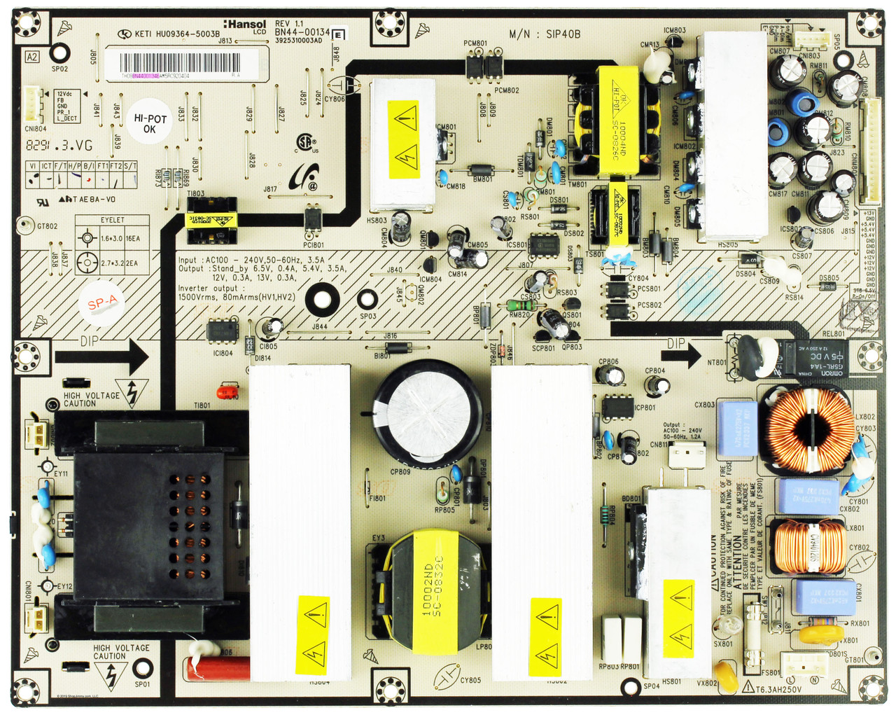 Samsung BN44-00134E (SIP40B) Power Supply / Backlight Inverter