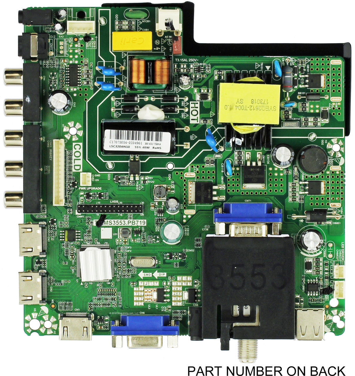 Sceptre 8142123352075 Main Board / Power Supply