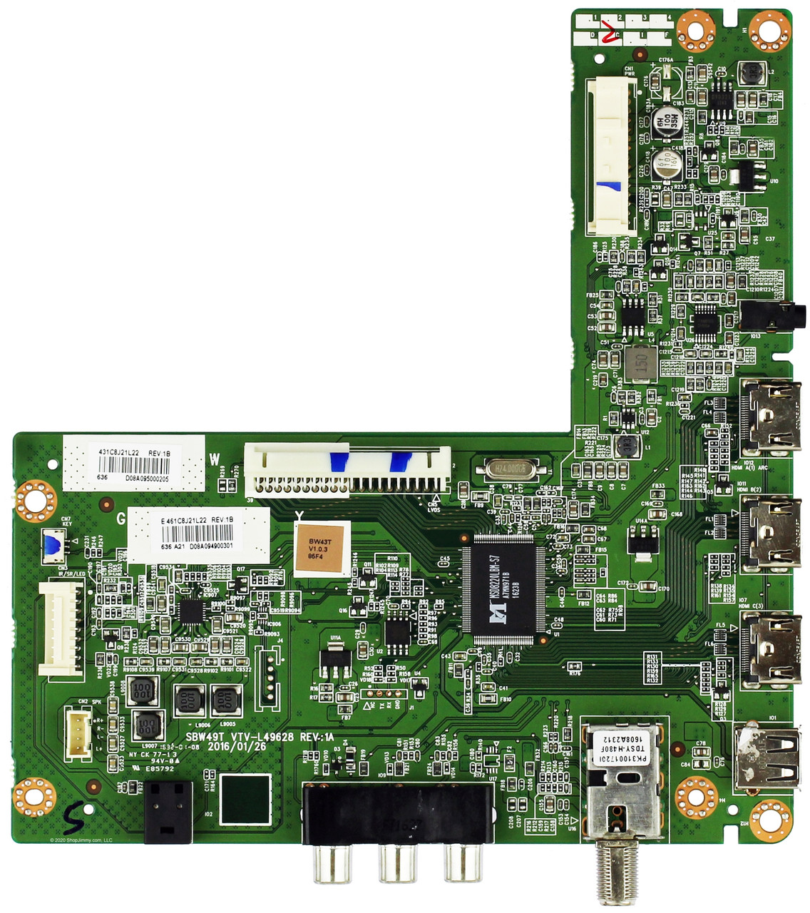 Toshiba 461C8J21L22 Main Board for 43L420U Rev D