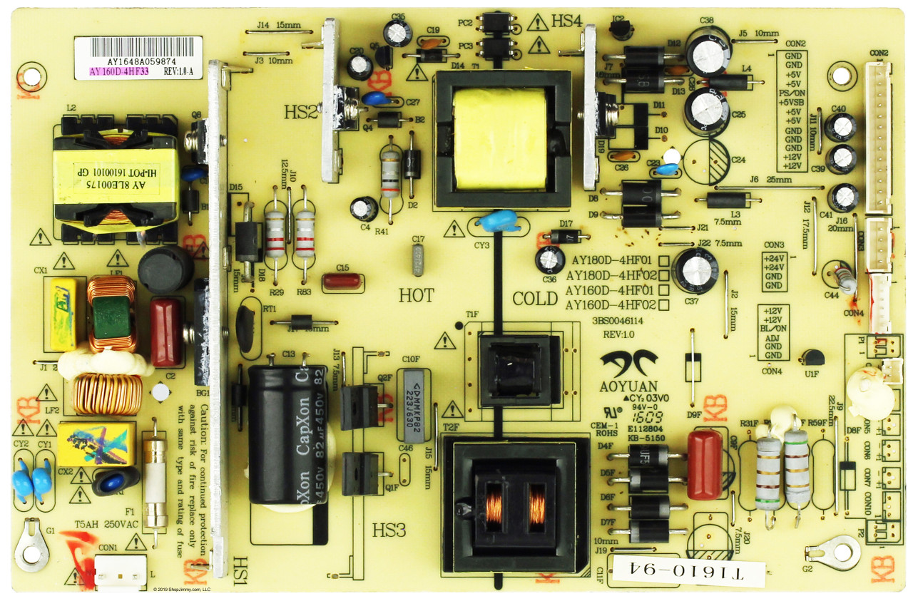 Sansui AY160D-4HF33 Power Supply Board - Main Image