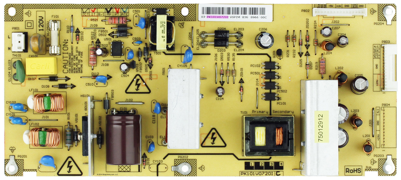 Toshiba 75012912 (PK101V0720I, FSP132-4F03) Power Supply for 26AV502U / 26AV52U