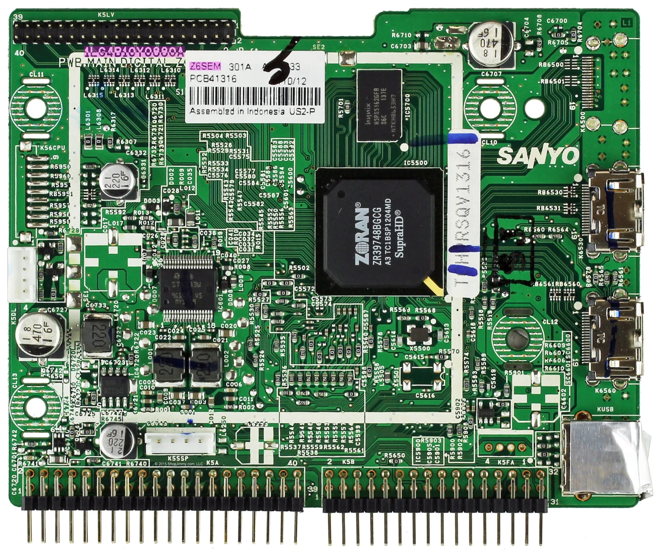 Sanyo 1LG4B10Y0880A Z6SEM Digital Main Board for FVM3982 P39842-01