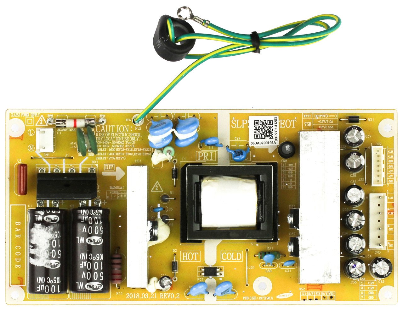 Samsung DA92-00795A Refrigerator Power Module Control Board