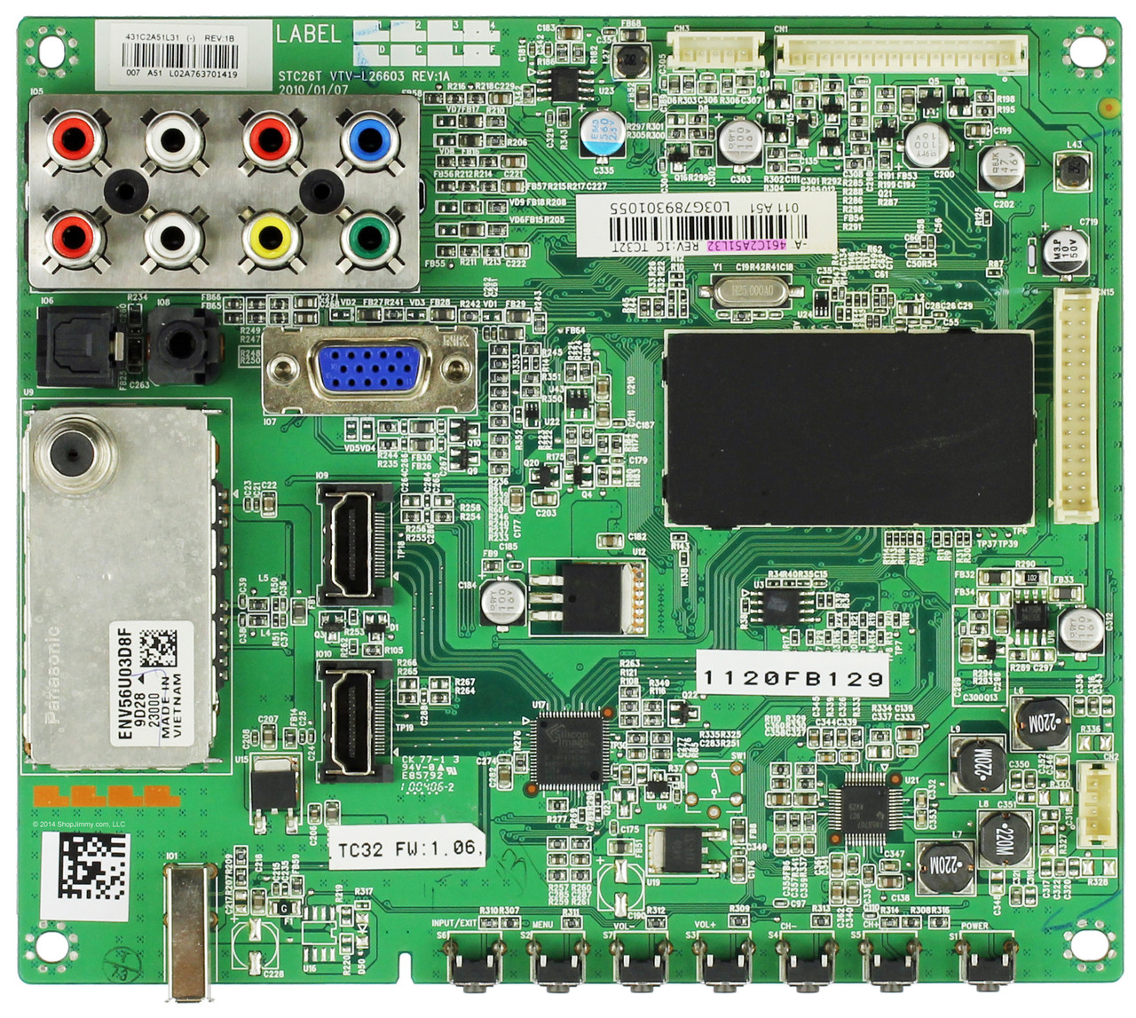 Toshiba 75018047 (431C2A51L32, 461C2A51L32, TC32T) Main Board 32C100U1