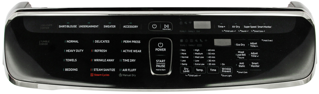 Samsung Dryer DC97-20007B Control Panel Assembly 