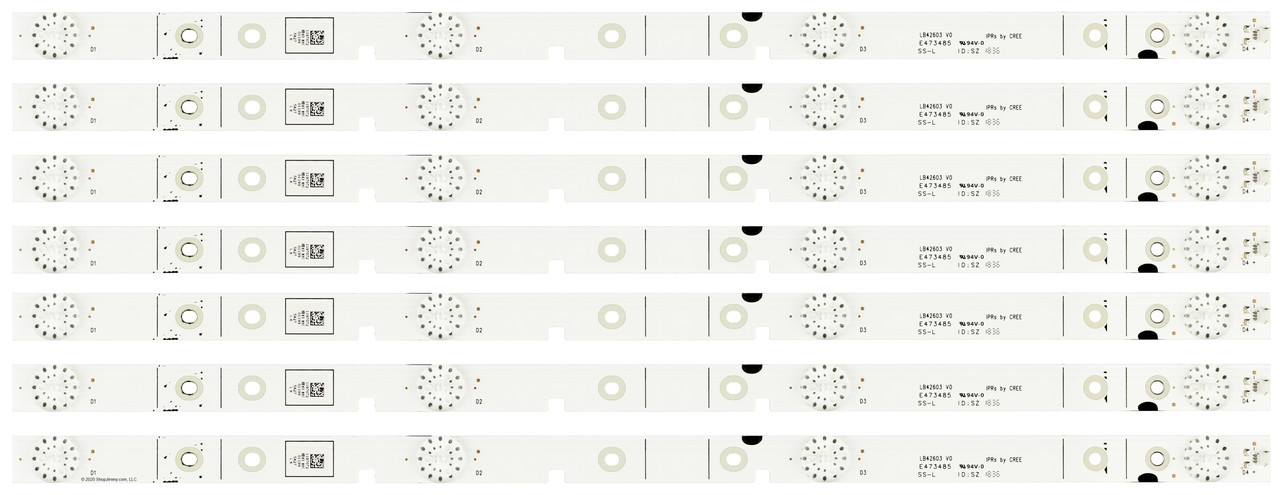 Sharp LB42603 / 1197072 Replacement LED Backlight Strips (7) LC-43Q5000U 43H4E