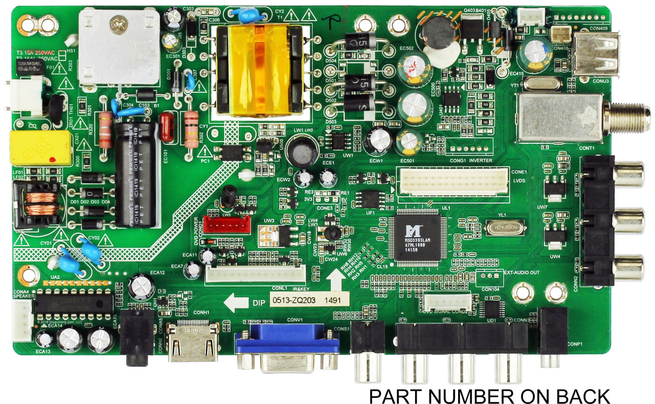 RCA 24GE01M3393LNA21-B1 Main Board/Power Supply