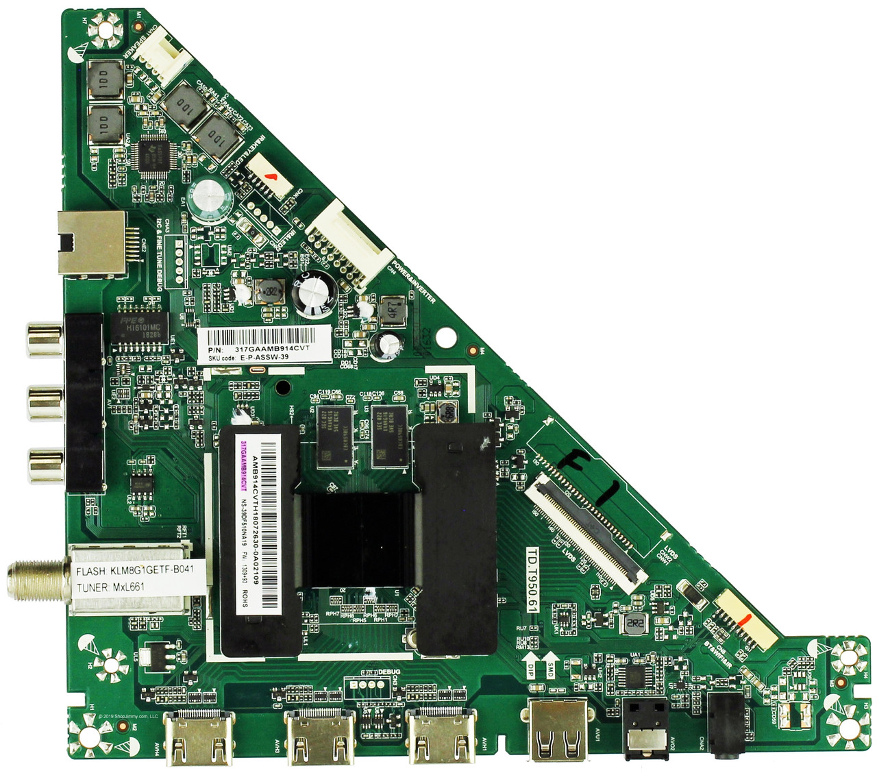 Insignia 317GAAMB914CVT  Main Board for NS-39DF510NA19 (REV. A)