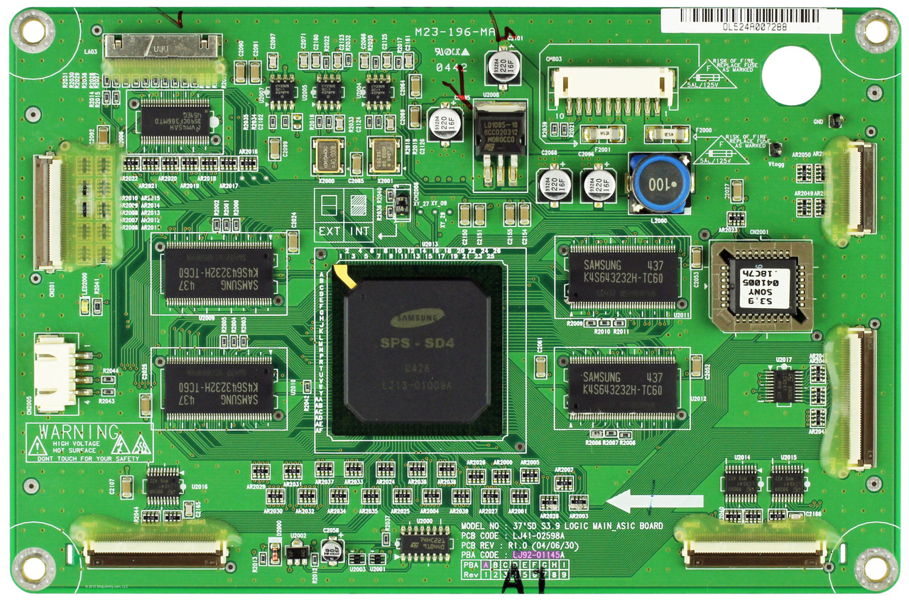 Samsung LJ92-01145A Main Logic CTRL Board