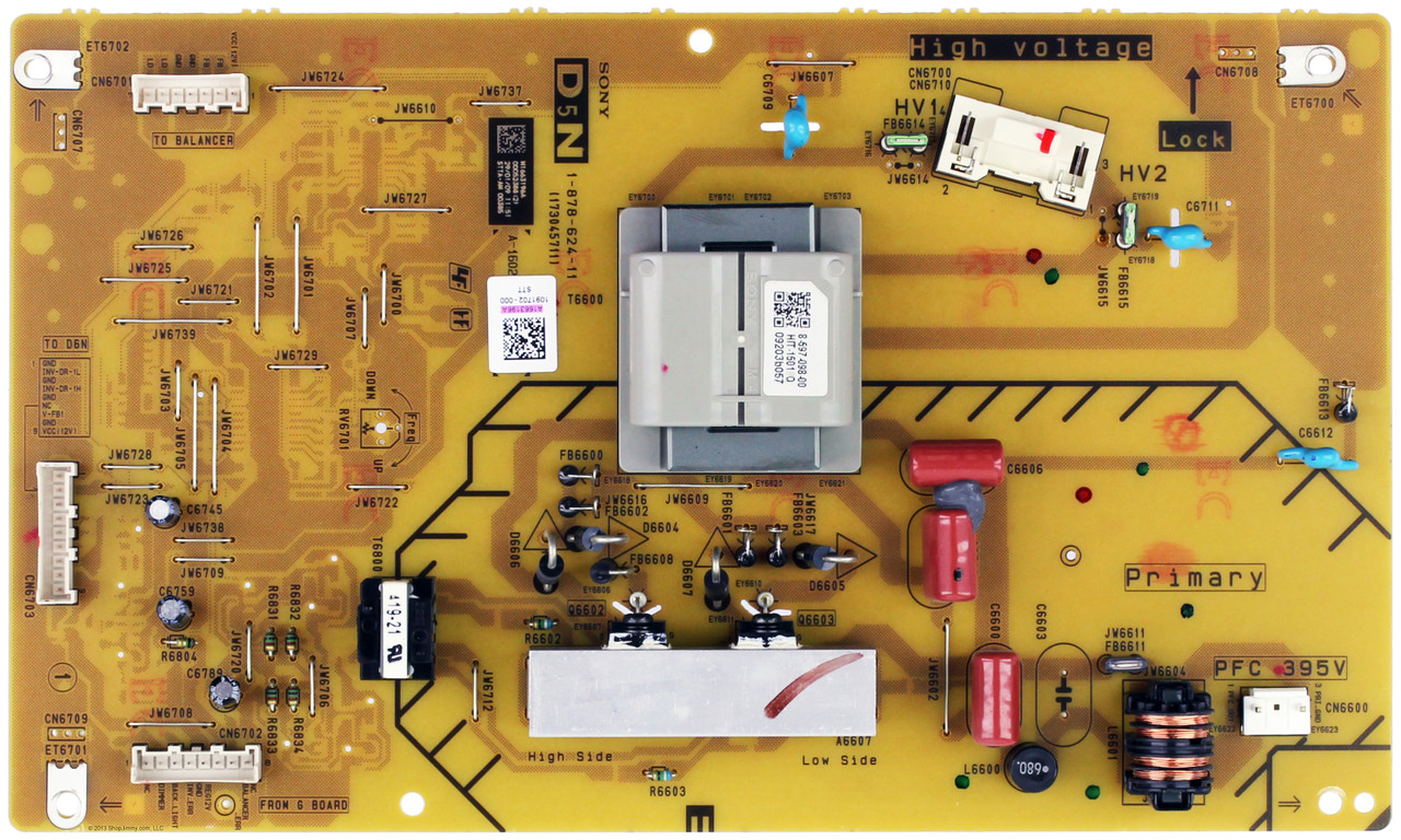 Sony A-1663-197-A D5N Board for KDL-52S5100 KDL-52V5100 KDL-55V5100