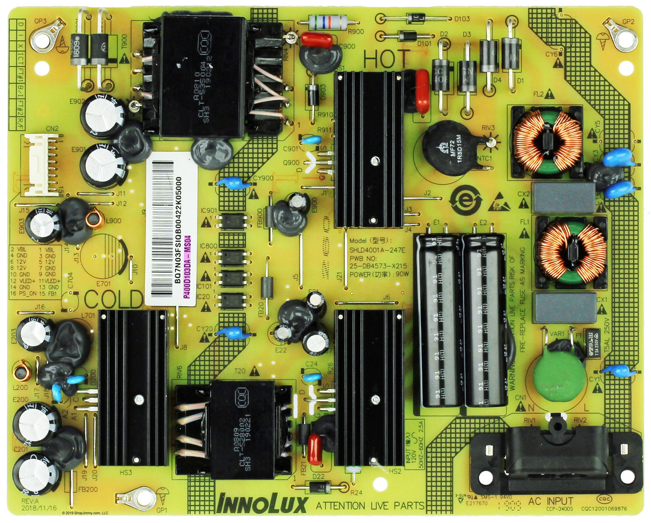 Vizio P400D103DA-MS04 Power Supply Board