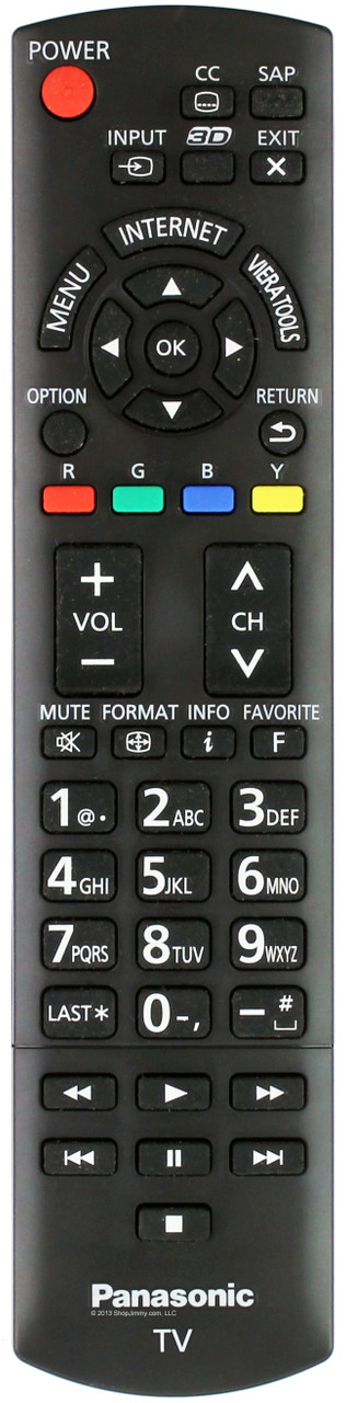 Panasonic N2QAYB000704 Remote Control