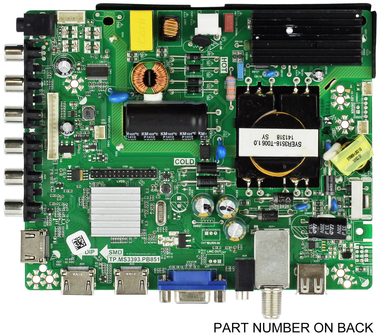 Upstar C14030168 Main Board / Power Supply for P39EWX Version 1