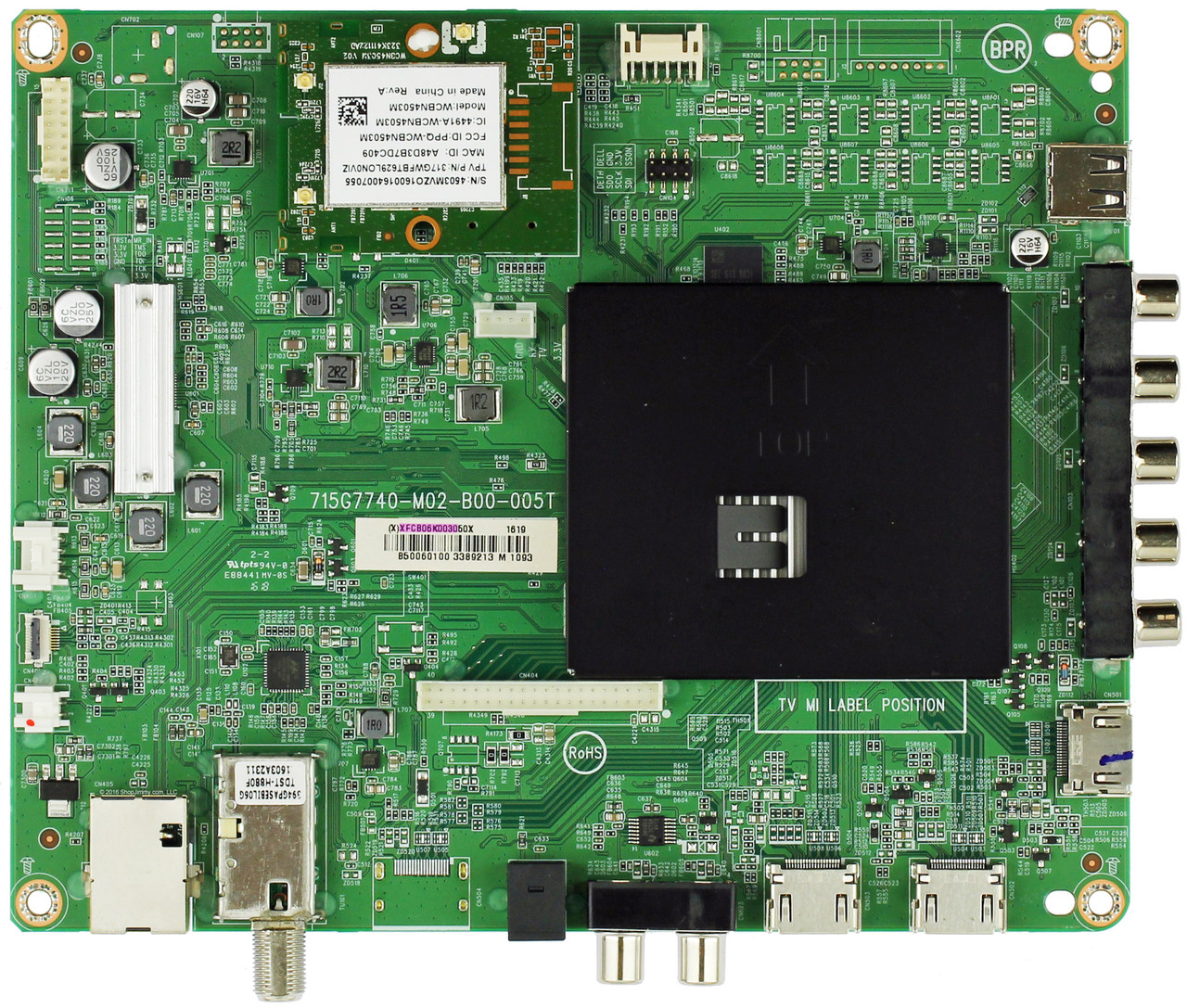 Vizio 756TXFCB06K0030 Main Board for E50-D1 (LTMWUGAS Serial)