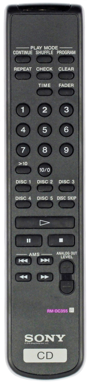 Sony 1-476-132-11(RM-DC355) CD Player Remote Control