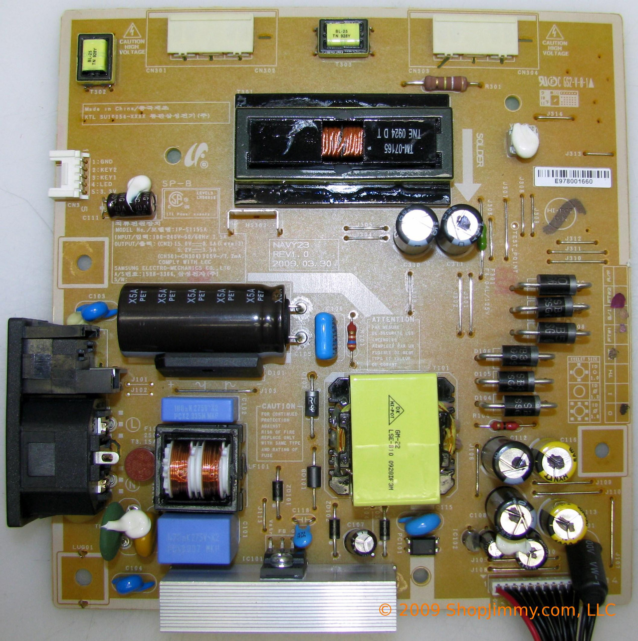 Samsung IP-51155A (NAVY23) Power Supply / Backlight Inverter